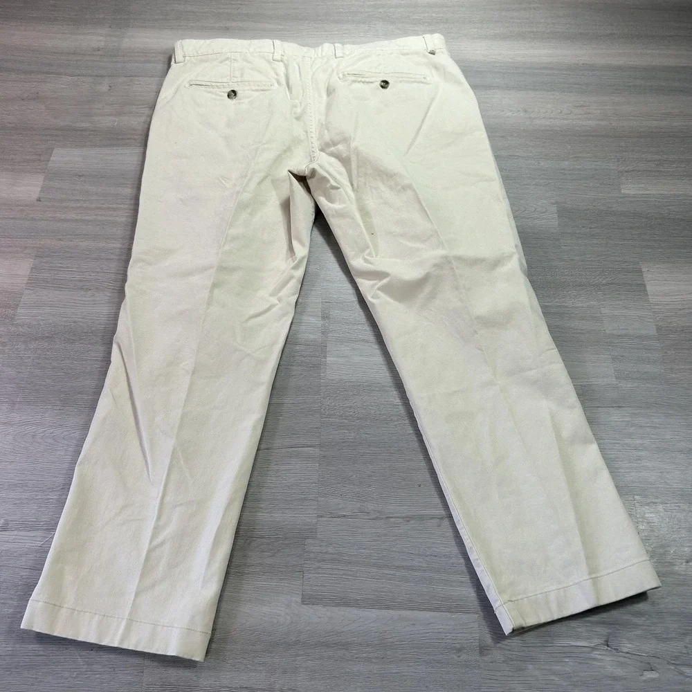 Spoke Pants Mens 36x27 Beige Stretch Chino Regular Fit Straight Casual Everyday